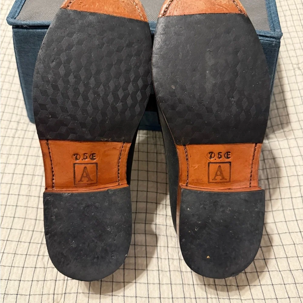 Handmade (Adelante) Black Leather Loafers size 7.5 - Picture 4 of 5